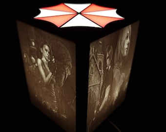 Lampe LED personnalisée, lampe avec de vraies photos, lampe à thème, lampe Resident Evil, Resident Evil