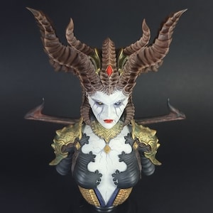 Lilith, Lilith Diablo IV, Diablo IV, Lilith Diablo 4, Diablo 4, fan art, gift, collectible figure, Diablo IV Bust, Lilith Bust