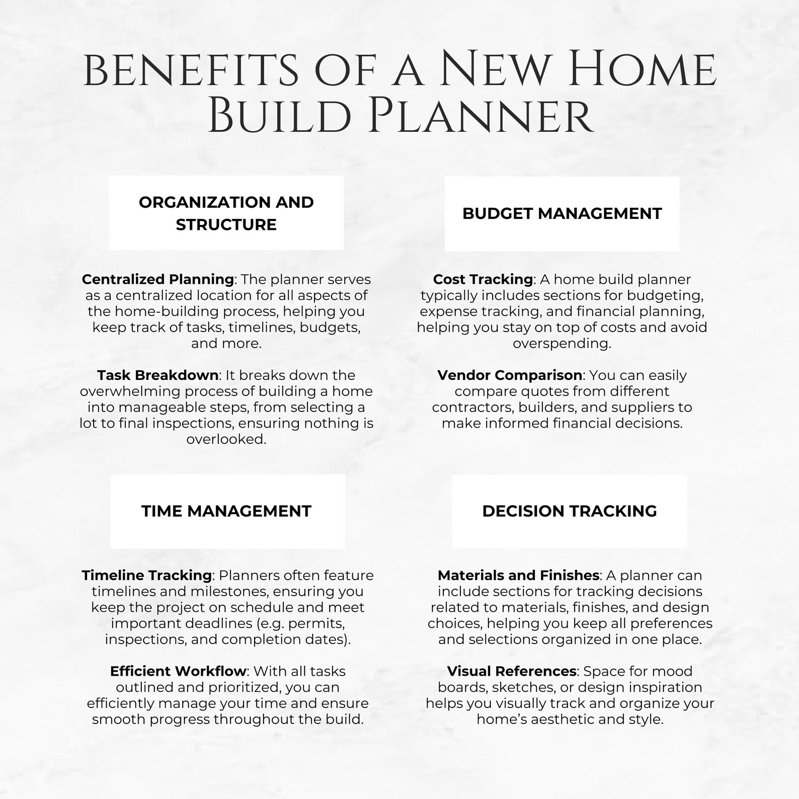 New Home Build Planner Template Editable Construction Budget Planner ...