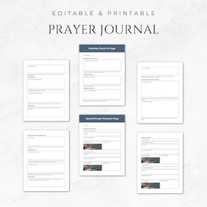 Daily Prayer Journal Template Prayer Planner Spiritual Journal