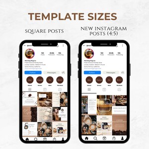 Coffeeshop Instagram-sjablonen Koffie Social Media-sjabloon Cafe Instagram-sjabloon Coffee Lover Instagram-berichtsjablonen Coffee Shop Canva afbeelding 2