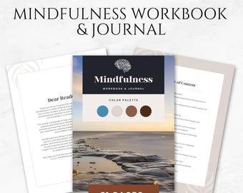 Mindfulness Workbook and Journal Template Meditation Journal Mindfulness Planner Self Care Journal Spiritual Journal Wellness Planner Canva