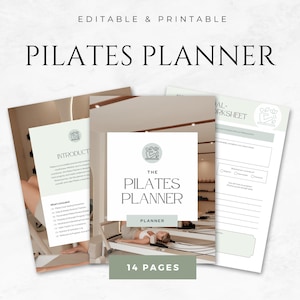 Pilates Planner Templates Printable Pilates Workout Tracker Pilates Journal Fitness Coach Planner Pilates Class Planner Pilates Instructor