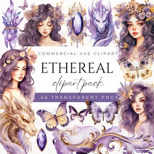 Ätherisch Clipart Lila Mystisch Clipart Fantasy Clipart Elfe Clipart Elfe Fantasy Elfe Clipart Magisch Himmlisch Whimiscal Clipart