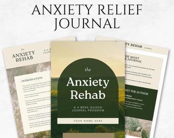 Anxiety Relief Journal Template Printable Mental Health Journal Anxiety Management Anxiety Tracker Self Care Journal Stress Relief Workbook