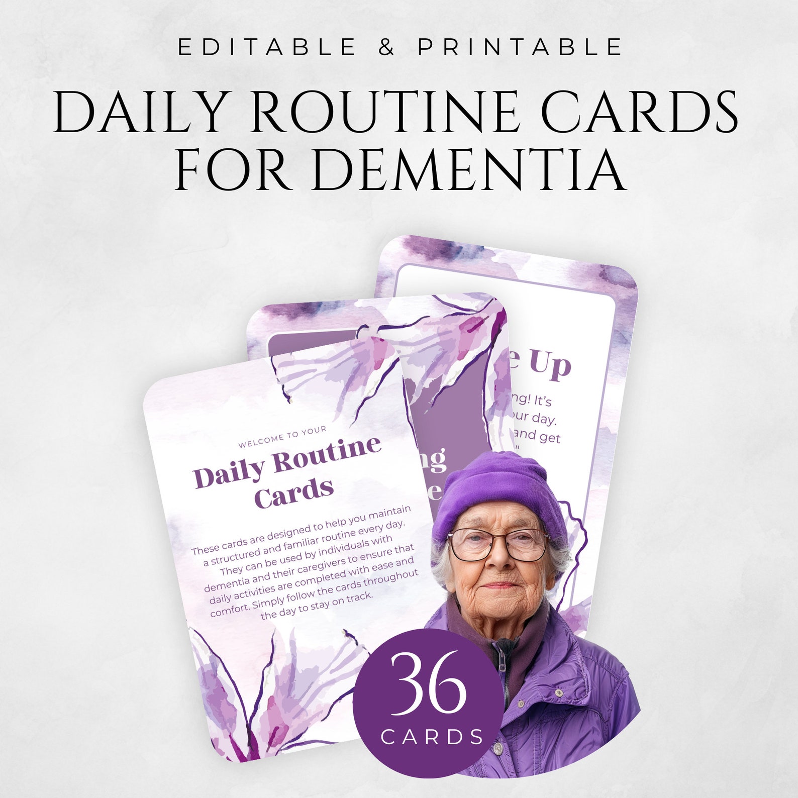 Daily Routine Cards for Dementia Patients Alzheimer's Routine Cards ...
