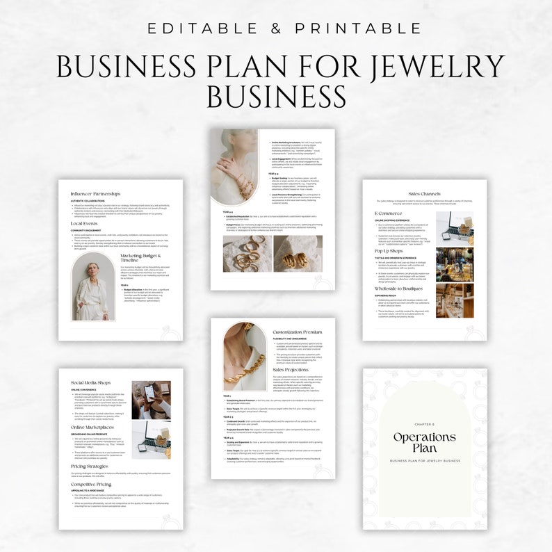 Jewelry Business Business Plan Template Jewelry Startup Plan Handmade ...