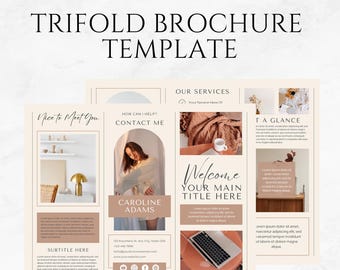 Trifold Brochure Canva Template Brochure Canva Design Editable Brochure Printable Brochure Trifold Flyer Product Brochure Marketing Brochure