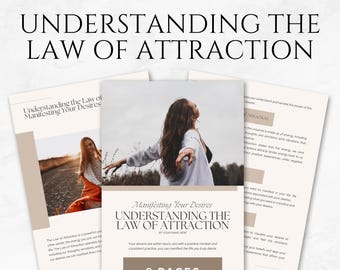 Understanding the Law of Attraction: Manifesting Desires Template Manifestation Journal Goal Setting and Intention Guide Positive Mindset
