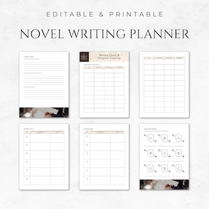 Novel Writing Planner Template Printable Character Development Author ...