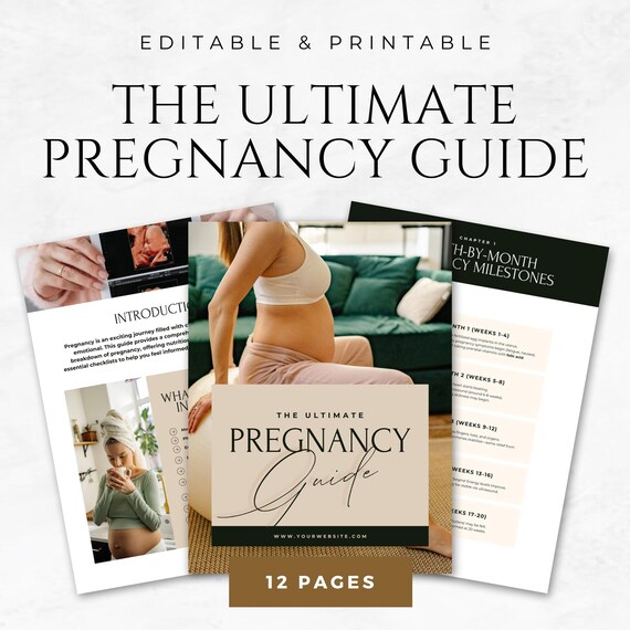 The Ultimate Pregnancy Guide Template Printable Canva Pregnancy Planner Pregnancy Journal Maternity Planner New Mom Planner Pregnancy Ebook
