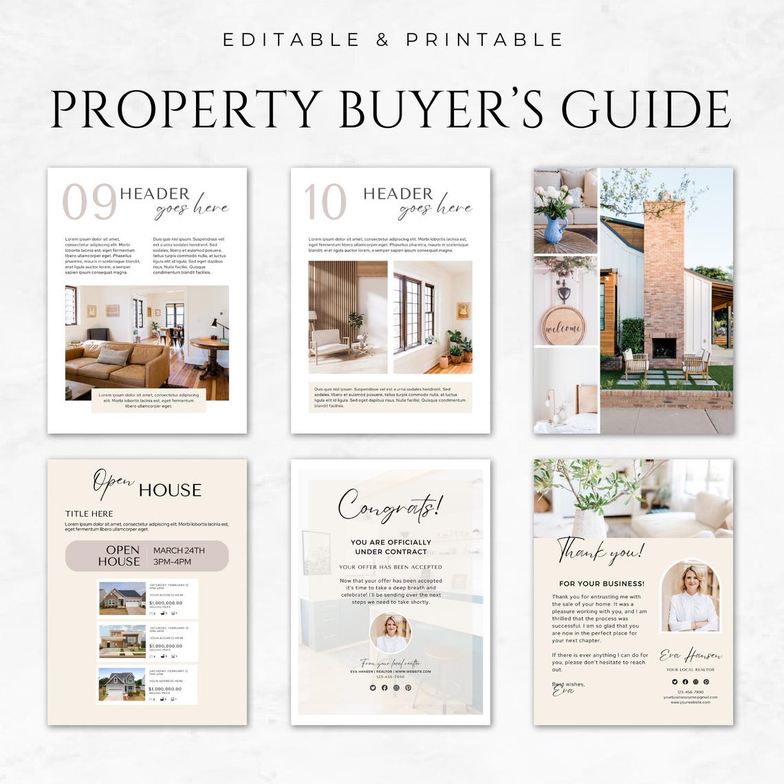Property Buyer’s Guide Template Printable Real Estate Buyer Guide Home Buyer Guide Realtor Guide ...