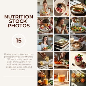 15 Nutrition Stock Photos – Healthy Eating, Meal Prep, and Wellness Lifestyle Images – Perfect for Coaches, Bloggers, and Canva Designs