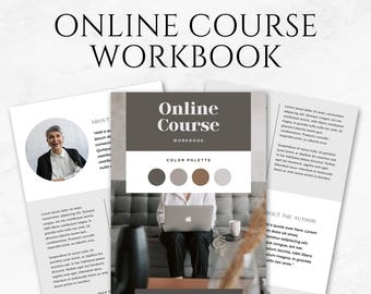 Online Course Workbook Template Canva Editable Workbook Coaching Worksheet Coaching Workbook Ebook Template E-Course Workbook Lead Magnet