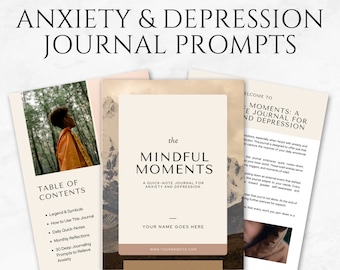 Anxiety And Depression Journal Prompts Mental Health Journal Therapy Journal Prompts Anxiety Journal Depression Journal Mindfulness Journal