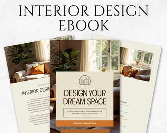 Interior Design Ebook Canva Temple for Interior Designers Home Decor Guide Printable Editable Design Lookbook Digital Design Client Guide