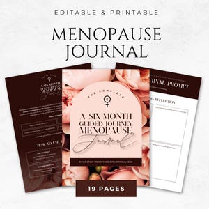 Menopause Journal Templates Printable Menopause Tracker Menopause Log Menopause Planner Hormone Tracker Hot Flash Tracker Mood Tracker Canva