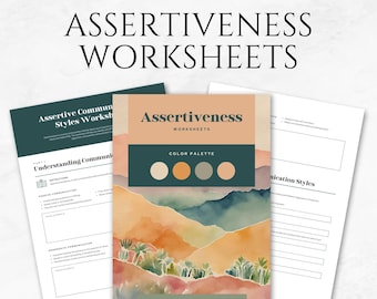 Assertiveness Worksheets Template Printable Confidence Worksheets Self Growth Communication Skills Self Improvement Mental Health Coaching