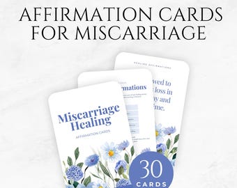 Affirmation Cards for Miscarriage – Editable Canva Templates for Healing, Grief & Support Pregnancy Loss Support Cards Therapy Quote Cards
