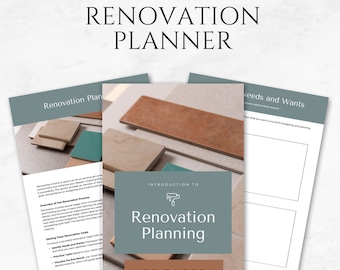 Renovation Planner Editable Home Renovation Remodeling Planner DIY Renovation Home Improvement Renovation Checklist Home Project Canva