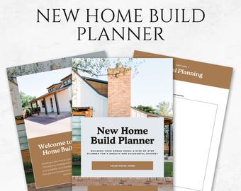 New Home Build Planner Template Editable Construction Budget Planner Dream Home Building Planner House Planner Home Interior Design Planner