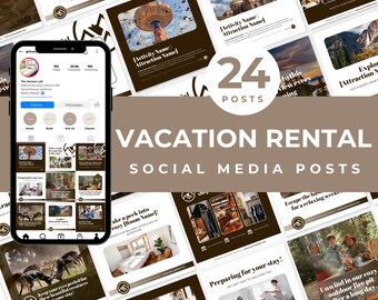 Vacation Rental Instagram Post Templates Airbnb Host Social Media Graphics Real Estate Rental Property Posts Vacation Home Branding Template