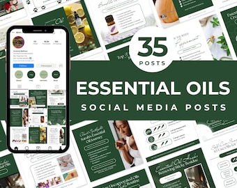 Aceites esenciales Publicaciones en redes sociales Aromaterapia Plantillas de Instagram Salud holística Bienestar Aromaterapia Instagram Remedios herbales Publicaciones