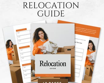 Relocation Guide Template: 48-Page Moving Planner (Canva, Printable)