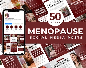 Menopause Instagram Vorlagen Instagram Posts für Menopause Coaches Menopause Awareness Social Media Kit IG Inhaltsvorlagen für Coaches