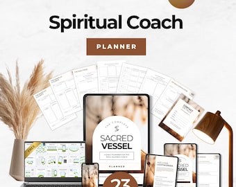 Spiritual Coach Planner Canva Template, Editable Holistic Life Planner, Mindset & Manifestation Planner for Coaches Spiritual Planner PDF