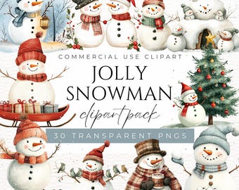 Snowman Clipart Whimsical Snowman Christmas  Children’s Book Snowman Graphics Snowman Nursery Art Storybook Style Snowman Winter Clipart PNG