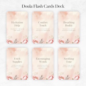 Doula Flashcards Template Printable Editable Canva Cards for Birth Education, Prenatal Client Support, Postpartum & Childbirth Prep Toolkit image 4
