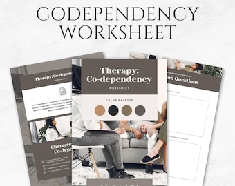 Codependency Worksheet Template Printable Behavioral Therapy Worksheet Mental Health Journal Self Help Worksheet Counseling Worksheet Canva