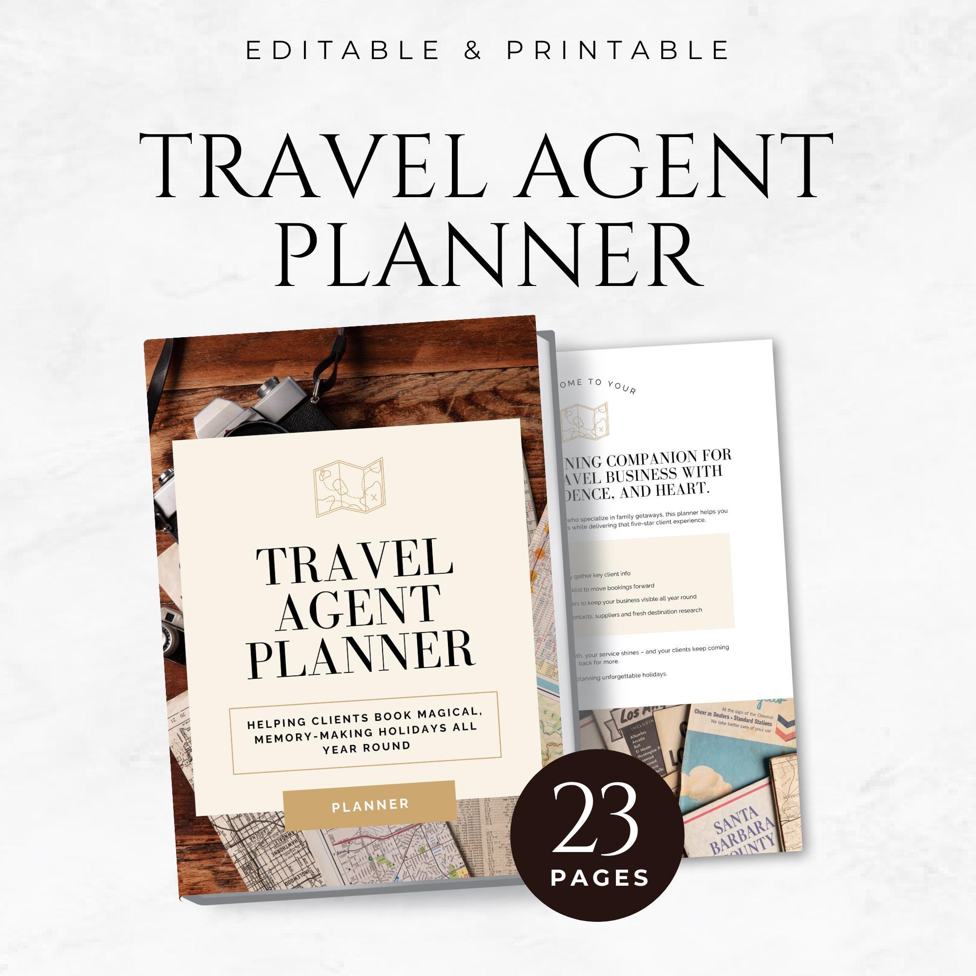 Travel Agent Worksheet.pdf Travel Agent Planner Template Canva Travel Booking Organizer for Agents ...