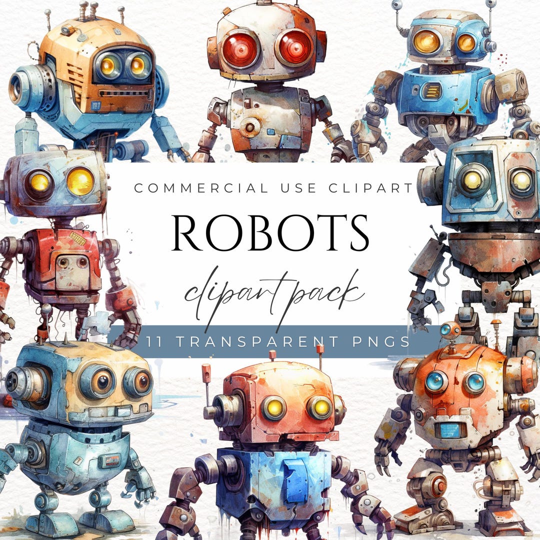 robots-clipart-cute-robot-illustrations-futuristic-clipart-sci-fi-robot