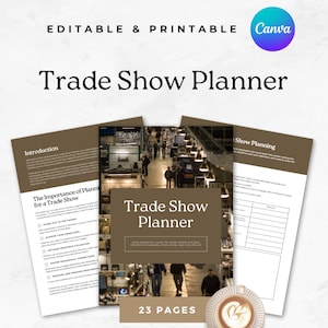 Trade Show Planner Template Printable Event Planner Template Canva Exhibition Planner Trade Show Checklist Booth Setup Plan Trade Fair Plan