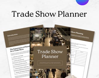 Modèle de planificateur de salon professionnel imprimable Plan d'aménagement de stand Plan de salon professionnel