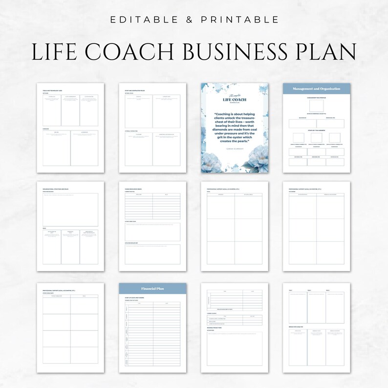 Life Coach Business Plan Canva Template Business Plan Template Life ...
