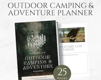 Camping Planner Adventure Planner Outdoor Planner Camping Trip Planner Adventure Trip Template Camping Planner Outdoor Adventure Template