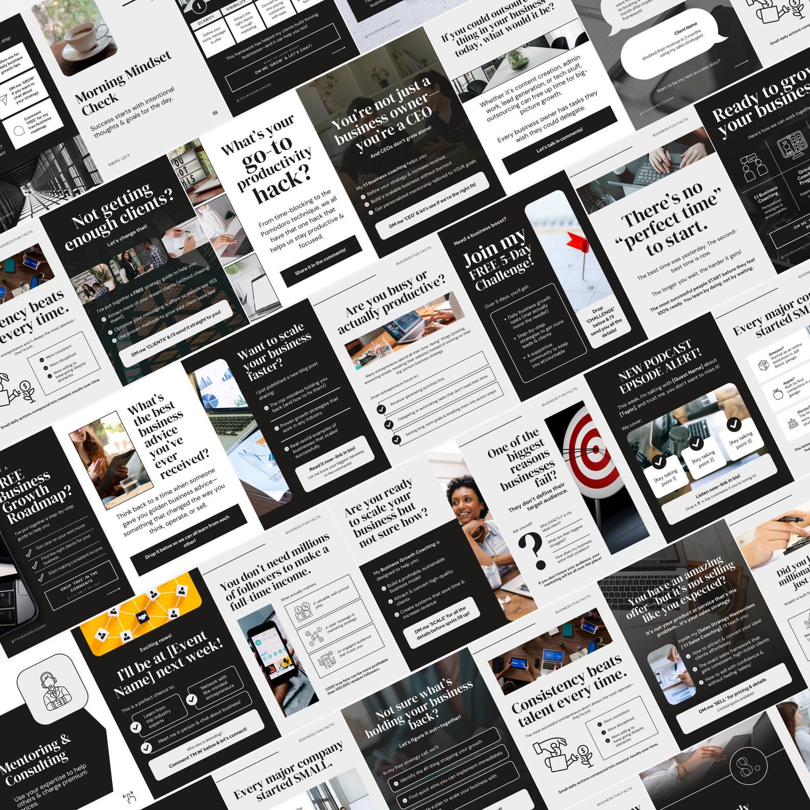 Business Coach Instagram Posts Templates Social Media Posts for Coaches ...