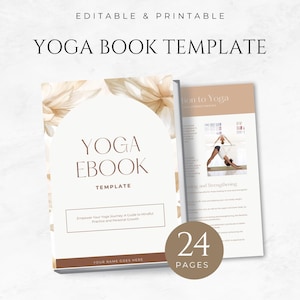 Yoga Book Template Digital Yoga Guide Printable Yoga Book Yoga eBook Template Yoga Instruction Manual Yoga Practice Planner Beginners Yoga image 6