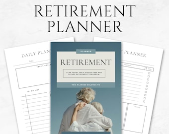 Retirement Planner Template Printable Financial Planner Budget Planner Retirement Savings Money Management Pension Planner Estate Planner