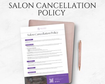 Beauty Salon Cancellation Policy Template Printable Spa Policy Appointment Policy No-Show Policy Salon Booking Policy Esthetician Policy PDF
