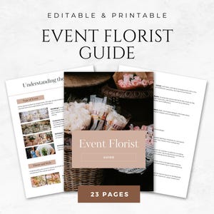 Event Florist Guide Template Printable Event Florist Canva Wedding Florist Guide Event Planning Guide Flower Arrangement Guide Floral Plan