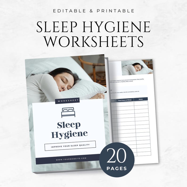 Sleep Hygiene Worksheets Template Better Sleep Planner Healthy Sleep ...