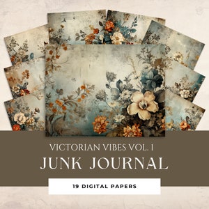 Victorian Junk Journal Digital Paper, Digital Junk Journal Pages, Printable Ephemera, Printable Paper Craft, Collage Sheet, Scrapbook Pages