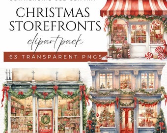 Christmas Storefronts Clipart Holiday Shop Clipart Festive Storefronts Christmas Market Winter Storefront Christmas Village Holiday Stores