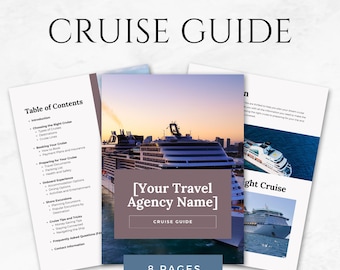 Cruise Ship Guide Template Printable Cruise Itinerary Cruise Vacation Planner Cruise Travel Planner Editable Travel Guide Cruise Brochure