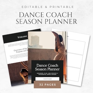 Dance Coach Planner Dance Practice Planner Dance Coach Template Dance Rehearsal Planner Dance Class Planner Dance Instructor Planner Canva