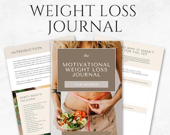 Motivational Weight Loss Journal Template Printable Fitness Planner Health Journal Habit Tracker Self-Care Journal Meal Planner Diet Planner